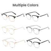 Unisex Square Metal Frame Anti-Blue Light Glasses